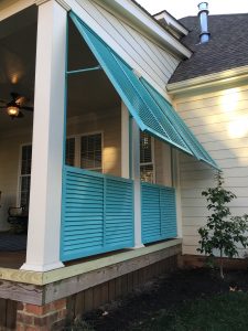 Bahama Shutters Used on a Porch