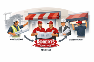 Roberts Awning with contractor